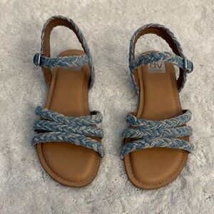 DV by Dolce Vita Girl’s Braided Blue and Tan Sandals